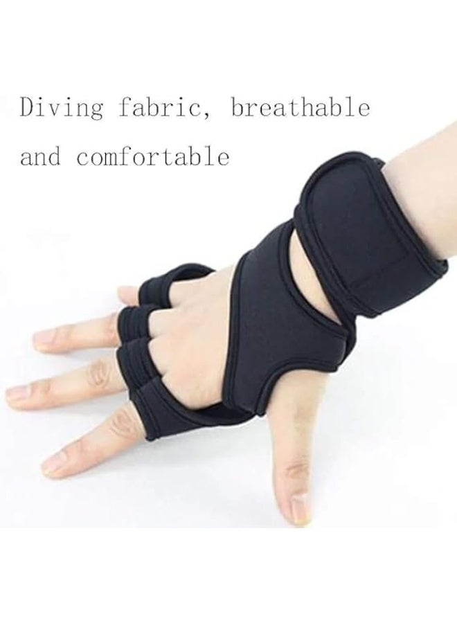 Spaceshoop Weight Lifting Gloves with Wrist Support for Gym and Fitness Training Soft Texture and Premium Finish with Black color - Image 3